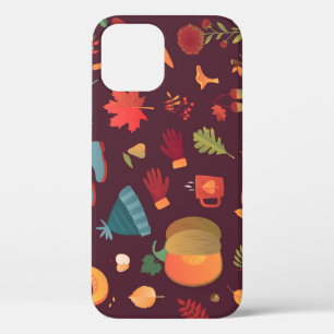 Herfstelementen, donkere achtergrond, Case-Mate iPhone case