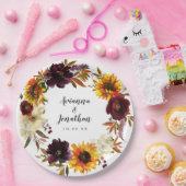 Herfstelijke Plattelands Bruiloft Dankjewel Papieren Bordje (Feest)