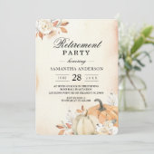 Herfstelijke Sinaasappelkleurige Pompoenen & Bloem Kaart (Staand voorkant)