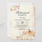 Herfstelijke Sinaasappelkleurige Pompoenen & Bloem Kaart (Voorkant)