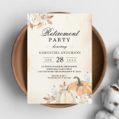 Herfstelijke Sinaasappelkleurige Pompoenen & Bloem Kaart