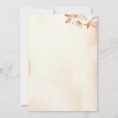 Herfstelijke Sinaasappelkleurige Pompoenen & Bloem Kaart (Achterkant)