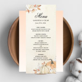 Herfstelijke Sinaasappelkleurige Pompoenen & Bloem Menu