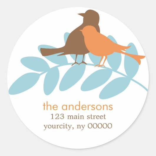 Herfsten Adresetiketten rond de ronde Sticker (Voorkant)