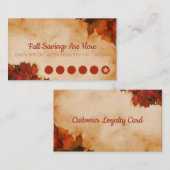 Herfsten besparen klantencreditcard klantenkaartje (Voorkant / Achterkant)