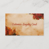 Herfsten besparen klantencreditcard klantenkaartje (Achterkant)