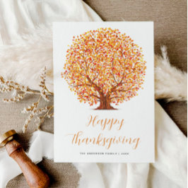 herfsten blij met deanksgiving feestdagenkaart