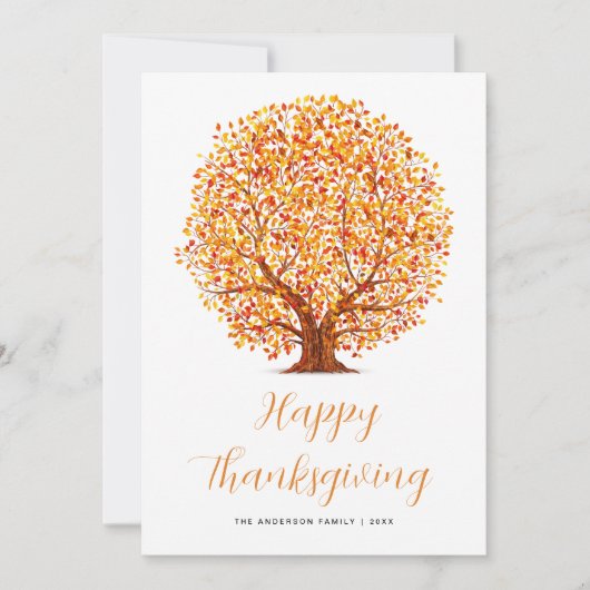 herfsten blij met deanksgiving feestdagenkaart (Voorkant)