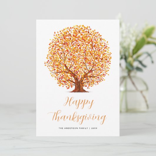 herfsten blij met deanksgiving feestdagenkaart (Staand voorkant)