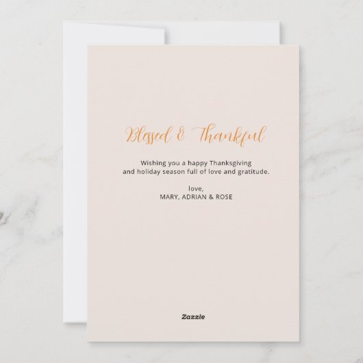 herfsten blij met deanksgiving feestdagenkaart (Achterkant)