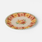 Herfsten bloemen en bladeren papieren bordje (Gekanteld)