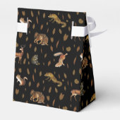 Herfsten bosdieren najaar bladeren bedankdoosjes (Achterkant)