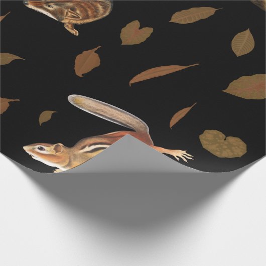 Herfsten bosdieren najaar bladeren cadeaupapier (Hoek)