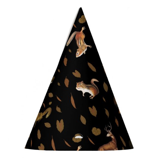 Herfsten bosdieren najaar bladeren feesthoedjes (Links)