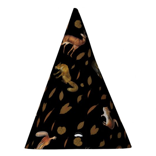 Herfsten bosdieren najaar bladeren feesthoedjes (Rechts)