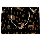 Herfsten bosdieren najaar bladeren groot cadeauzakje (Voorkant)