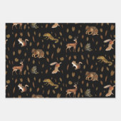 Herfsten bosdieren najaar bladeren inpakpapier vel (Voorkant 3)