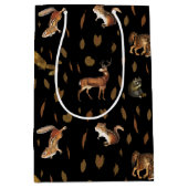 Herfsten bosdieren najaar bladeren medium cadeauzakje (Voorkant)