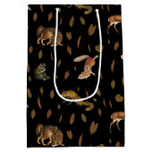 Herfsten bosdieren najaar bladeren medium cadeauzakje (Achterkant)