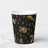 Herfsten bosdieren najaar bladeren papieren bekers (Achterkant)