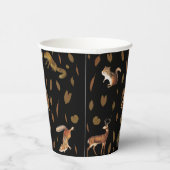 Herfsten bosdieren najaar bladeren papieren bekers (Rechts)