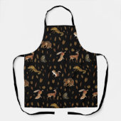 Herfsten bosdieren najaar bladeren schort (Voorkant)