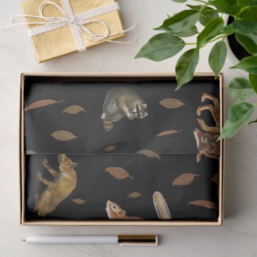 Herfsten bosdieren najaar bladeren tissuepapier (Geschenk)