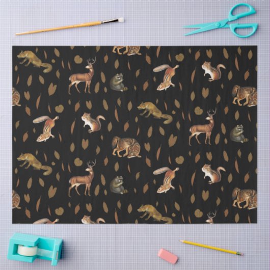 Herfsten bosdieren najaar bladeren tissuepapier (Craft)