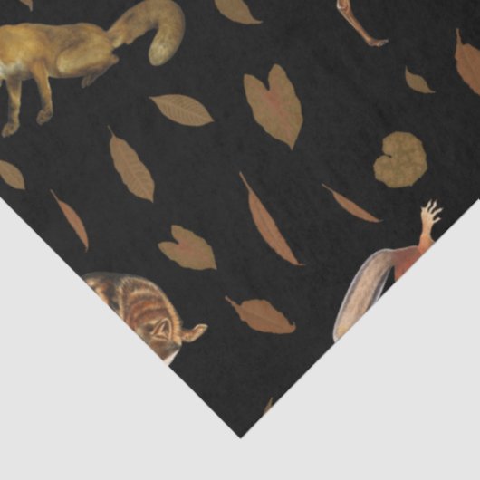 Herfsten bosdieren najaar bladeren tissuepapier (Detail)