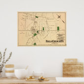  Herfsten Church VA Map (1879) Poster (Keuken)