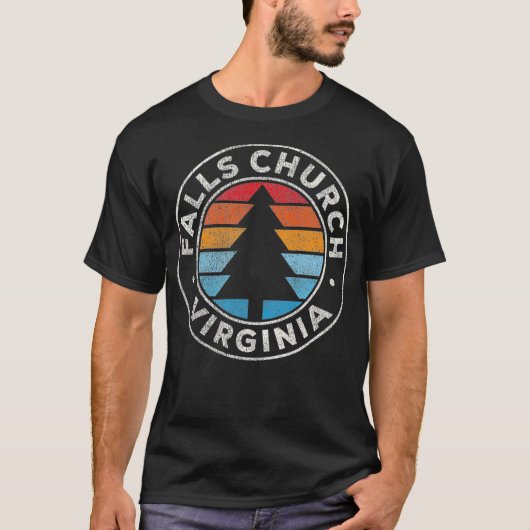 Herfsten Church Virginia VA  Graphic Retro T-shirt (Voorkant)