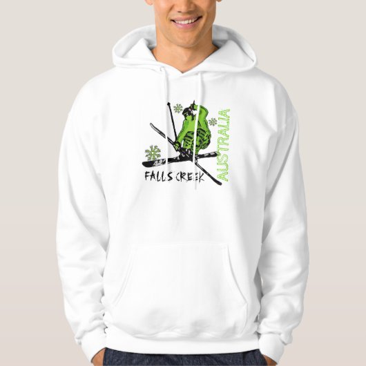 Herfsten Creek Australia green skier mantel hoodie (Voorkant)