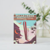 Herfsten Creek, noordoostelijk Australië Ski poste Briefkaart (Staand voorkant)