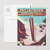 Herfsten Creek, noordoostelijk Australië Ski poste Briefkaart (Voorkant / Achterkant)