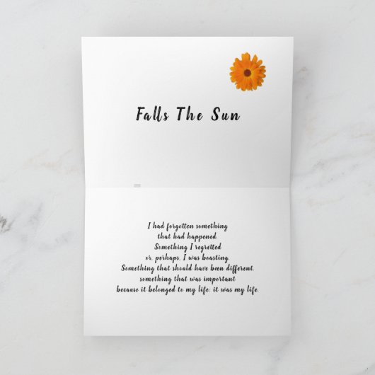 Herfsten De Zon Kaart (Binnen)