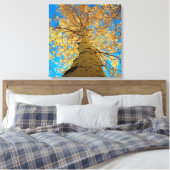 Herfsten downs, kijk omhoog! canvas afdruk (Insitu (Slaapkamer))