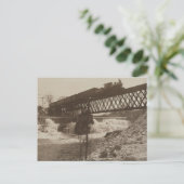 Herfsten en spoorbrug briefkaart (Staand voorkant)