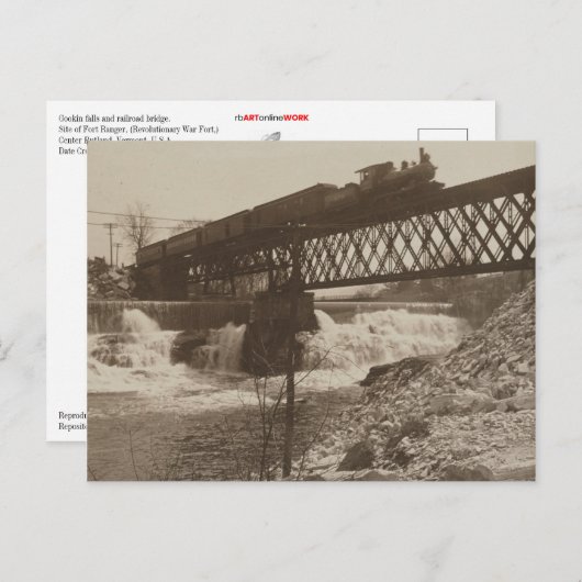 Herfsten en spoorbrug briefkaart (Voorkant / Achterkant)