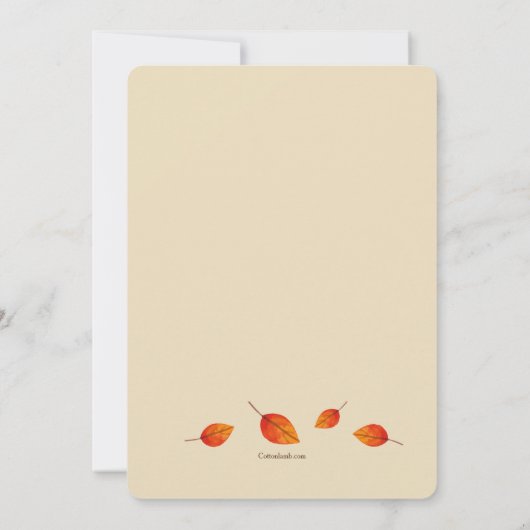 Herfsten Glory Photo Invitation<a href="https://ww Kaart (Achterkant)