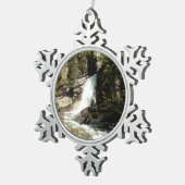 Herfsten in het Glacier National Park Tin Sneeuwvlok Ornament (Rechts)