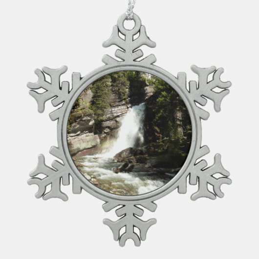 Herfsten in het Glacier National Park Tin Sneeuwvlok Ornament (Voorkant)