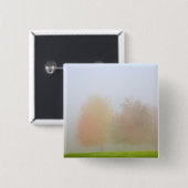 Herfsten in nevel vierkante button 5,1 cm (Voorkant /achterkant)