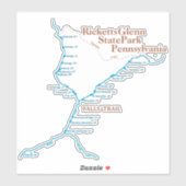 Herfsten: kaart 8 x 8 inch sticker (Vel)