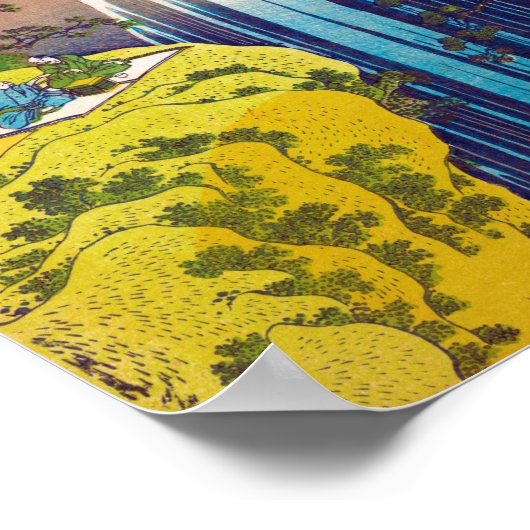 Herfsten, Katsushika Hokusai, Ukiyo-e Poster (Hoek)