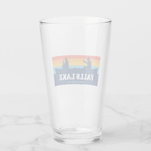 Herfsten Lake North Carolina Canoe Glas (Achterkant)