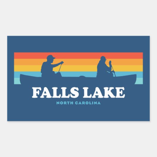 Herfsten Lake North Carolina Canoe Rechthoekige Sticker (Voorkant)