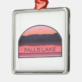 Herfsten Lake North Carolina Red Sunrise Metalen Ornament (Links)