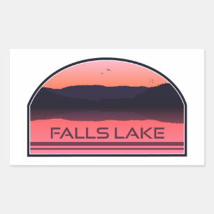 Herfsten Lake North Carolina Red Sunrise Rechthoekige Sticker