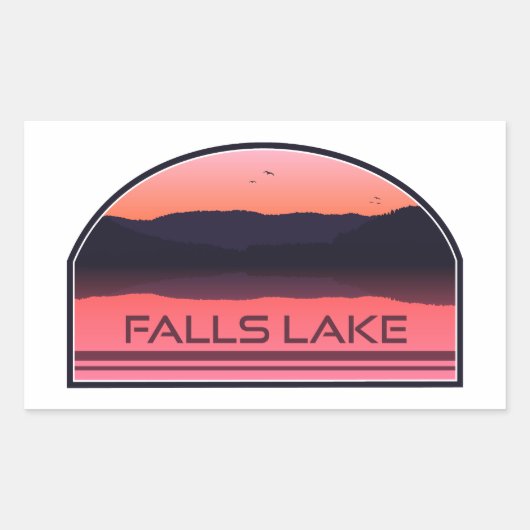 Herfsten Lake North Carolina Red Sunrise Rechthoekige Sticker (Voorkant)