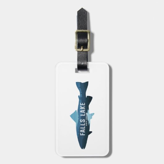 Herfsten Lake North Carolina Vis Bagagelabel (Voorkant verticaal)